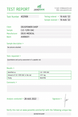 DEUS MEDICAL - CJC-1295 DAC - 2 MG/VIAL