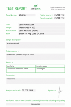 DEUS MEDICAL - TRENBOMED A 100 MG/ML - 1 ML  X 10 VIALS