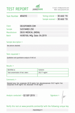 DEUS MEDICAL - SUSTAMED 250 MG/ML - 1 ML X 10 VIALSDEUS MEDICAL - SUSTAMED 250 MG/ML - 1 ML X 10 VIALS