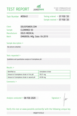 DEUS MEDICAL - CLOMIMED 50 MG/TAB - 50 TABLETS/PACK