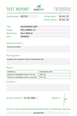 DEUS MEDICAL - ENCLOMIMED 25 MG/TAB - 50 TABLETS/PACK