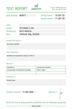 DEUS MEDICAL - TESTOMED E 250 MG/ML - 1 ML X 10 VIALS