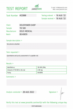 DEUS MEDICAL - TB-500 - 2 MG/VIAL