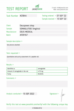 DEUS MEDICAL - SEMAGLUTIDE - 5 MG/VIAL